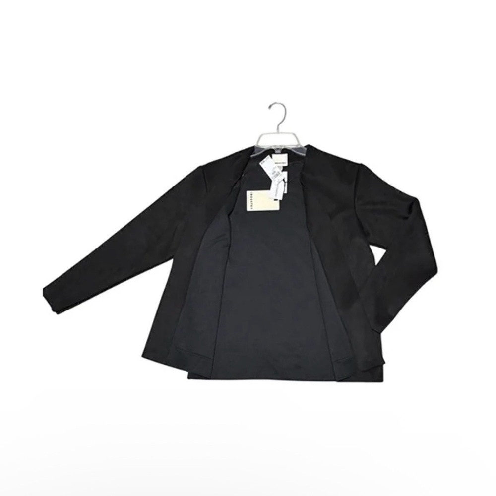 Black Blazer Industry Womens Black Faux Leather Open Front nwt - Picture 15 of 16